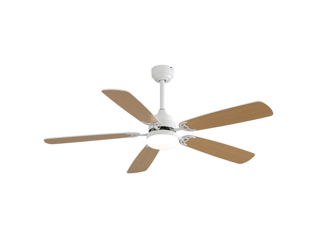 Indoor Modern 52 Inch Ceiling Fan 6 Speed Wind 5 Blades Remote Control Reversible DC Motor With Led Light