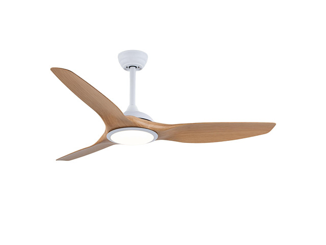 52 Inch ABS Blades Ceiling Fan With Light Kit ( LED Light Source),DC 6 Speed,Remote Control,Adjustable Height Ceiling Fan for Patio Living Room,...