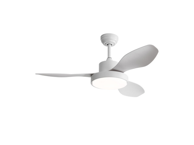 47 Inch Ceiling Fan with 22W LED Light and Remote Control 6 Speeds Reversible DC Motor White for Living Room Bedroom