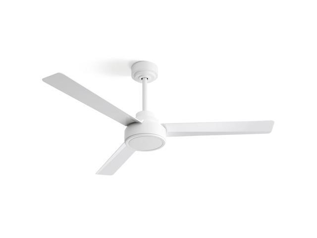 (Same as W882P164177) 52' Ceiling Fan Without Light, 3 ABS Blades with Remote Control 6-speed Reversible DC Motor White for Living Room, Bedroom,...