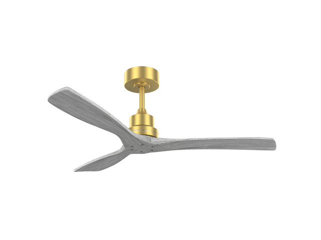 52 Inch Indoor Ceiling Fan Without Light 3 Solid Wood Blades Remote Control Reversible DC Motor