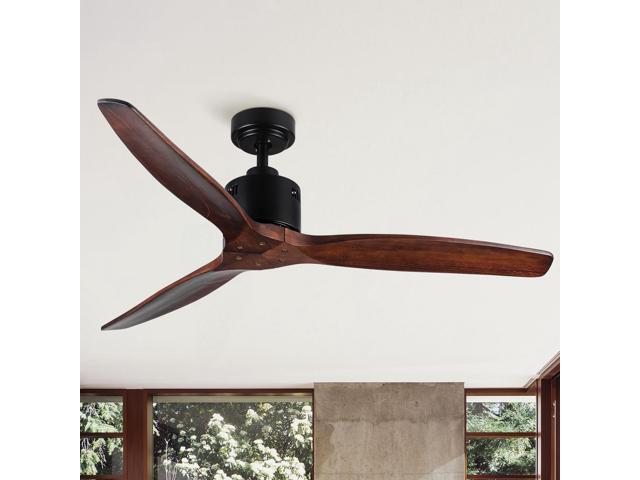 52 Antique Brown Ceiling Fan without Light with Remote Control