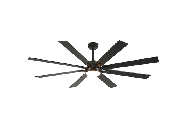 72 Inch Large Size 8 pcs Blades Ceiling Fan With Light Kit 3 Color Dimmable LED, DC 6 Speed,Remote Control Ceiling Fan for Patio Living Room,...