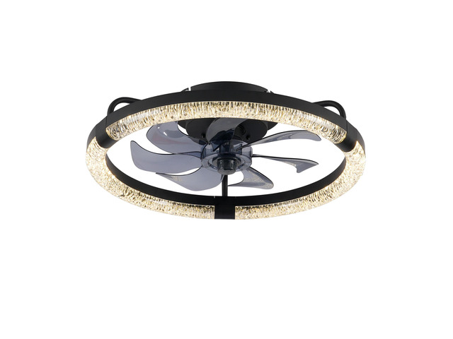 20' Ceiling Fans with Kit,LED Light Source and Remote Control, 3000-6500K Dimmable Modern Flush Mount LED Fan Light, 6 Speeds, Quiet DC Motor For...