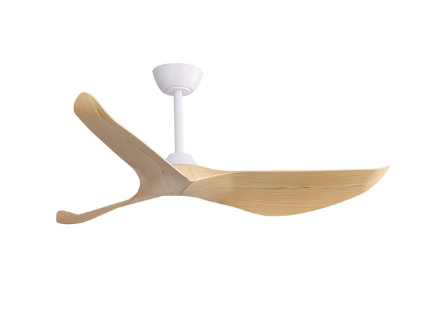 52 Inch Indoor Ceiling Fan No Light With 6 Speed Remote Control 3 ABS Blade Reversible DC Motor For Home