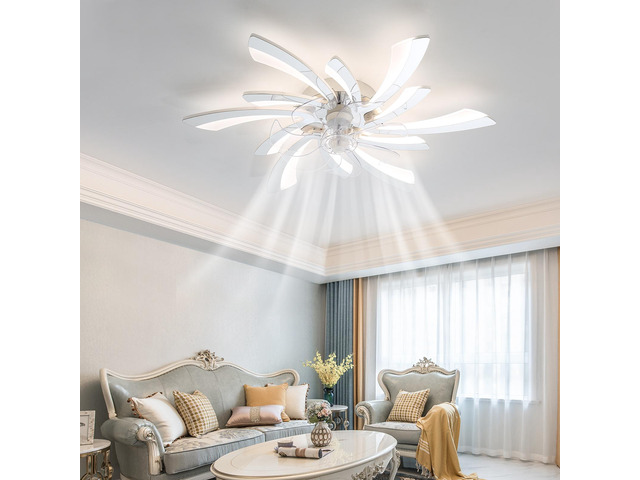 30.7In Ceiling Fan with Lights, Remote Control 3 Color Temperatures,6 Gear wind Speed Fan Light