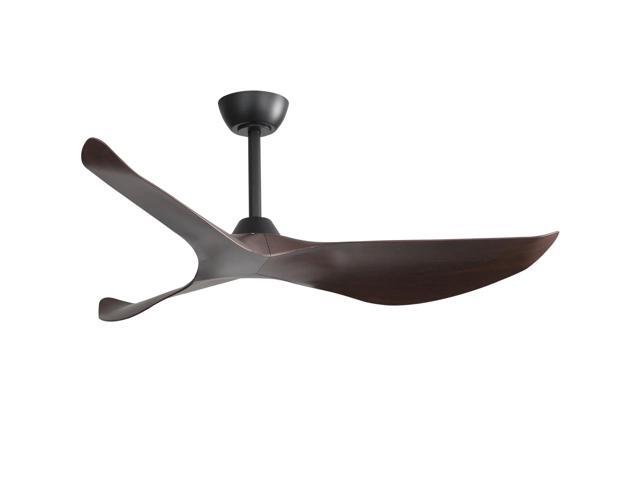 Modern 52 Inch Indoor Ceiling Fan No Light With 6 Speed Remote Control 3 ABS Blade Reversible DC Motor For Home