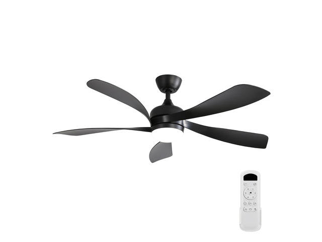 (Same as W882P146310) 52 Inch Modern Ceiling Fan With 3 Color Dimmable 5 ABS Blades Remote Control Reversible DC Motor With Led Light