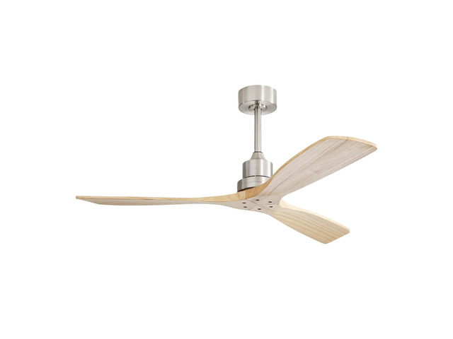 52 Inch Outdoor Farmhouse Ceiling Fan with Remote Control Solid Wood Fan Blade Reversible Motor