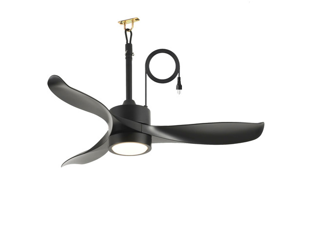 42' Outdoor Ceiling Fan with LED Light,Remote Control,Quiet DC Motor 6 Speed Levels,Adjust Height( 3 PCS Rod) Reversible Ceiling Fan, for Outdoor...