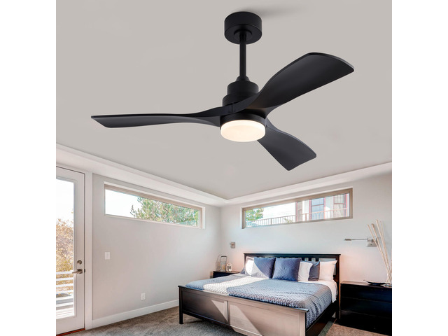 Hot sales 42 Inch Ceiling Fans with Lights and Remote, Black Ceiling Fan for Patios with Light 3 Blades Modern Ceiling Fan Noiseless Reversible DC...