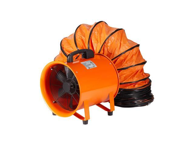 Portable Ventilator, 10 inch Heavy Duty Cylinder Fan with 33ft Duct Hose, 380W Strong Shop Exhaust Blower 1893FM, Industrial Utility Blower for...
