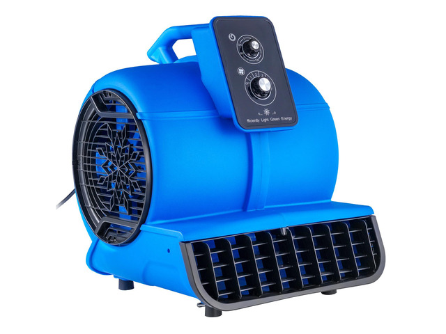 Floor Blower, 1/2 HP, 2600 CFM Air Mover for Drying and Cooling, Portable Carpet Dryer Fan with 4 Blowing Angles and Time Function, for Janitorial,...