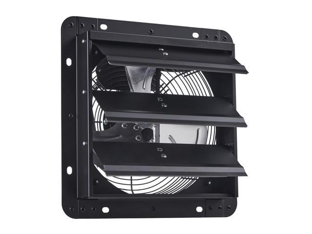 10 inch Shutter Exhaust Fan, Wall Mounted Attic Vent Fan with Variable Speed Controller, 900 CFM, AC Motor, Heavy-duty Steel, Low Noise for Shed,...