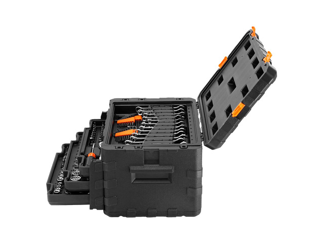 Mechanics Tool Set and Socket Set, 1/4' 3/8' 1/2' Drive Deep and Standard Sockets, 450 Pcs SAE and Metric Mechanic Tool Kit with Bits, Hex...