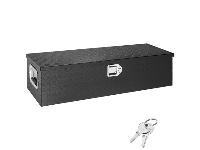 Heavy Duty Aluminum Truck Bed Tool Box, Diamond Plate Tool Box with Side Handle and Lock Keys, Storage Tool Box Chest Box Organizer for Pickup,...