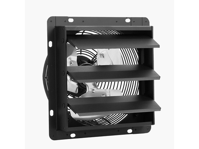 12 inch Shutter Exhaust Fan, Wall Mounted Attic Vent Fan with Smart Programming Variable Speed Temperature Control, 1500 CFM,EC Motor,Timer, for...