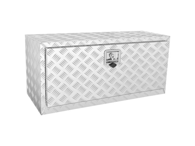 Underbody Truck Box, 36'×17'×18' Pickup Storage Box, Heavy Duty Aluminum Diamond Plate Tool Box with Lock and Keys, Waterproof Trailer Storage Box...