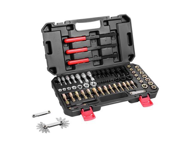 61PCS Thread Chaser Set UNC UNF Metric Thread Restorer Tool Rethreading