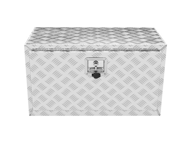 Underbody Truck Box, 30'×17'×18' Pickup Storage Box, Heavy Duty Aluminum Diamond Plate Tool Box with Lock and Keys, Waterproof Trailer Storage Box...