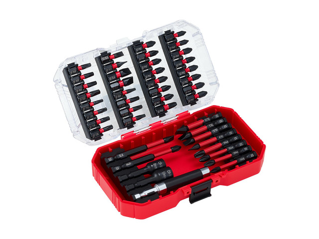 Screwdriver Bit Set 45-Piece Magnetic Bits Blackened Finish with Storage Case