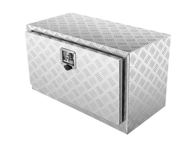 Underbody Truck Box, 30'×14'×16' Pickup Storage Box, Heavy Duty Aluminum Diamond Plate Tool Box with Lock and Keys, Waterproof Trailer Storage Box...