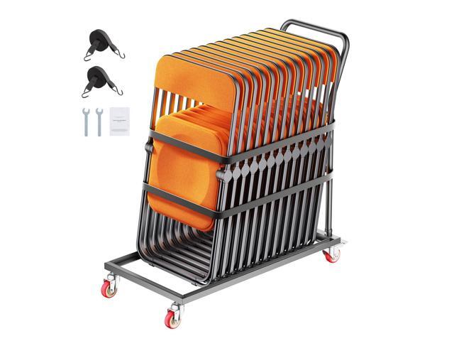 Folding Chair Rack Cart for 25 Chairs of 300 LBS L-shape Vertical