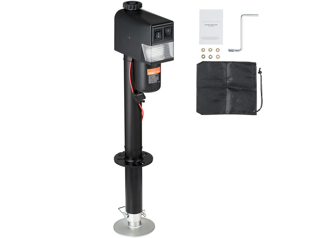 Electric Trailer Jack, Power Tongue Jack Weight Capacity 3500 lbs, 9.84'-33.85' Electric Tongue Jack with Waterproof Cover for Lifting RV Trailer,...
