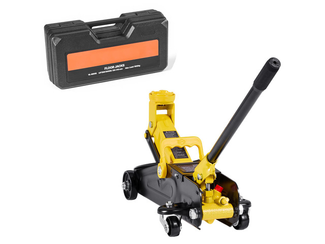 Low Profile Floor Jack, 1.5 Ton (3300 lbs) Capacity, Steel Racing Floor Jack with Single Piston Quick Lift Pump, Hydraulic Trolley Car Lift for...