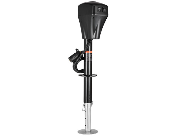 Electric Trailer Jack 5000 lbs Power Tongue Jack for RV Trailer & Camper Black With a 7-pin Trailer Connector