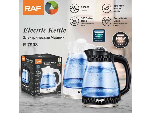 Transparent Glass 2L Electric Kettle Large Capacity, Multifunctional, with Overheat Protection