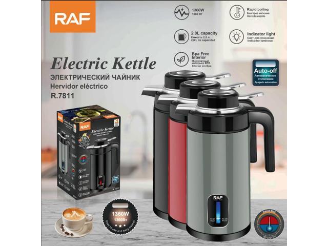 2.7L Stainless Steel Electric Kettle with Auto-Shutoff and Thermal Insulation Color selected at random