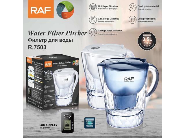 3.5L Large-Capacity Transparent Glass Water Pitcher with Filter and Overheat Protection