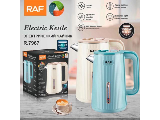 1.8L Rapid-Boil Electric Kettle 304 Stainless Steel Seamless Wellness Kettle Double-Layer Anti-Dry Boil Design Color selected at random