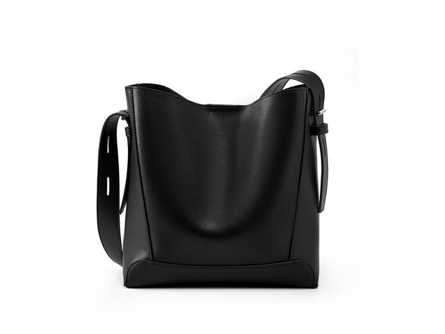 Genuine Leather Shoulder Bags Stylish Hobo Handbags Purses Crossbody Bags for Women Black