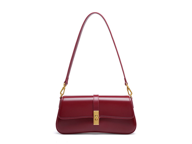 Genuine Leather Satchel Handbag for Women Vintage Handmade Shoulder Bag Red