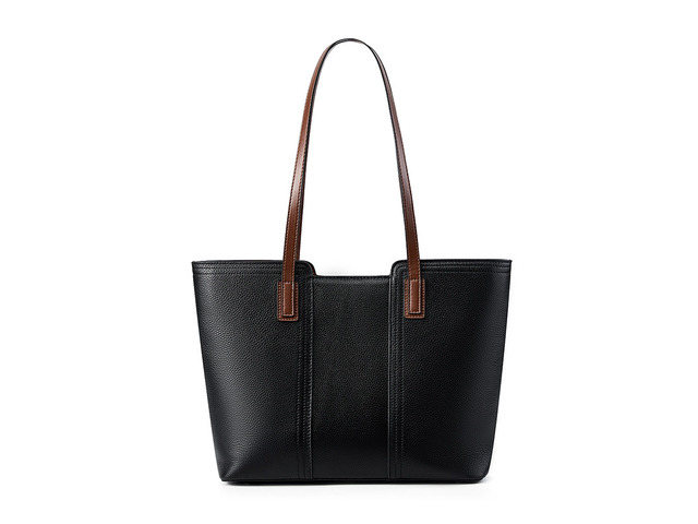 Genuine Leather Women Crossbody Handbag Black