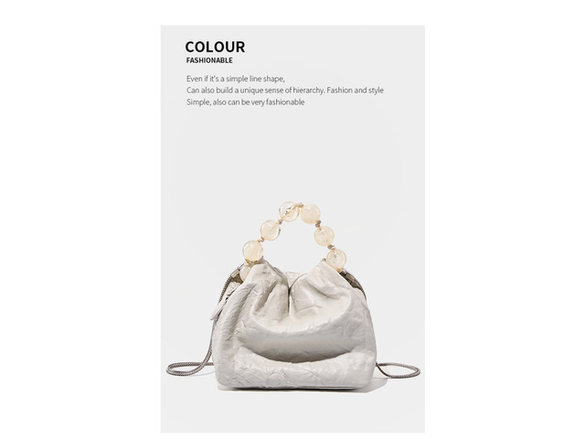 Genuine Leather Women Crossbody Stachel Shoulder Bags White