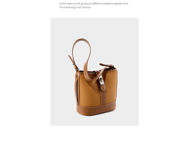 Genuine Leather Shoulder Bag for Women Purses and Handbags Brown