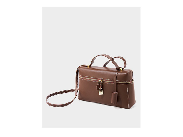 Genuine Leather Womens Evening Handbag Stylish Shoulder Bag Purse for Christmas Wedding Party Brown