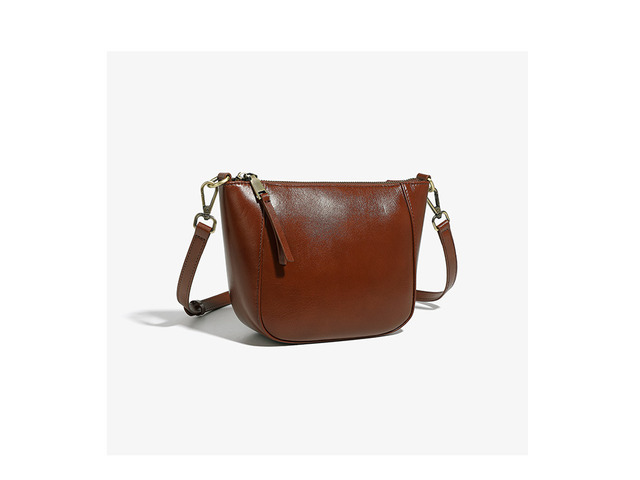 Genuine Leather Women Crossbody Handbag Chic Tote Bag Brown