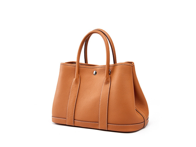 Women Genuine Leather Tote Bag Handbags Brown