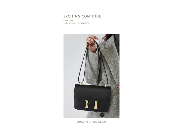 Women Genuine Leather Crossbody Bag Luxury Handbag Black