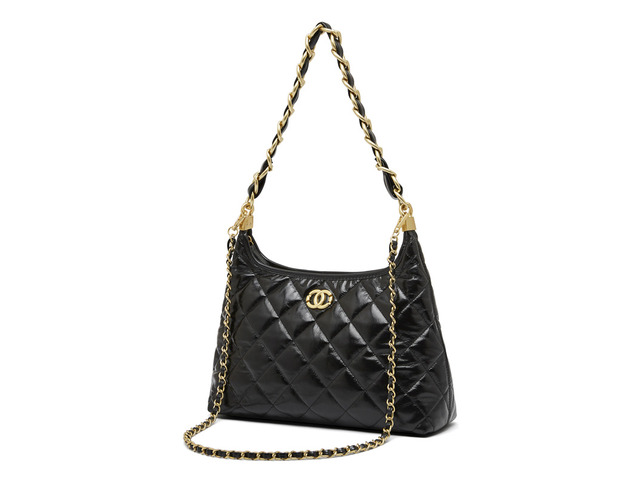 Genuine Leather Hobo Purses and Handbags for Women Ladies Shoulder Crossbody Purse Black