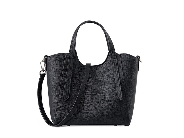 Women Genuine Leather Shoulder Bags Purses and Handbags Black