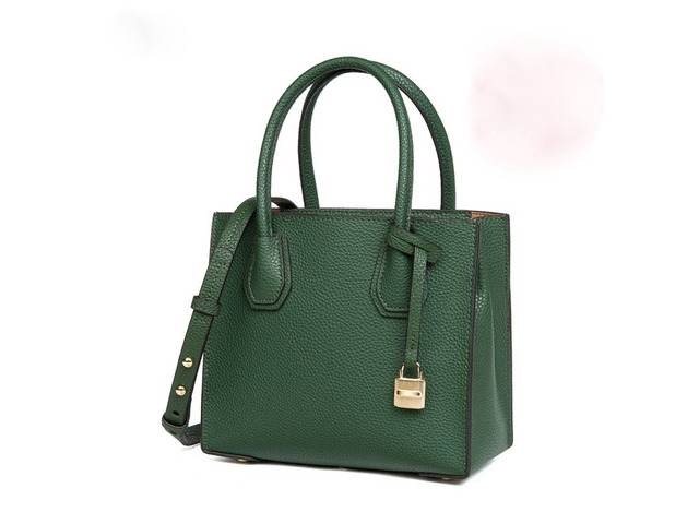Women Genuine Leather Tote Bag Green