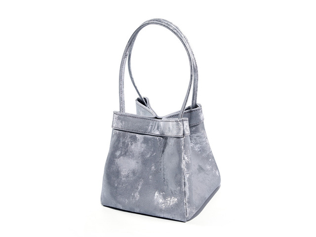 Genuine Leather Fashion Women's Handbag Messenger Bag Silver
