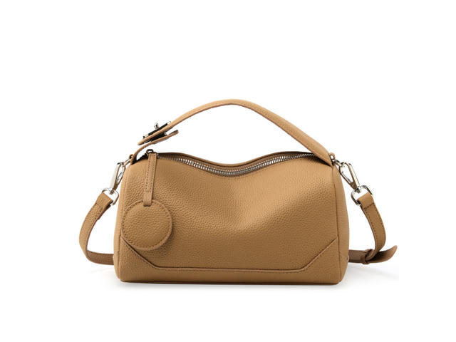 Genuine Leather Ladies'Shoulder Bag Brown