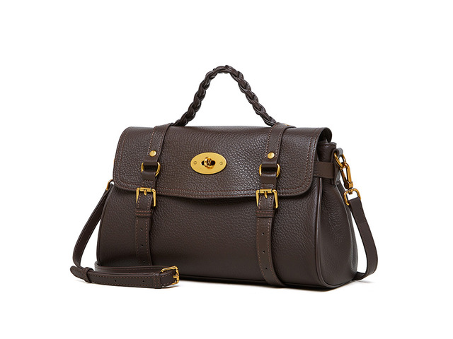 Genuine Leather Women Crossbody Bags Women's Tote Shoulder Bag Brown