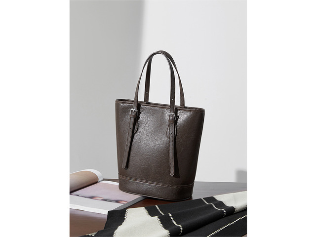 Genuine Leather Women Handbags Tote Purse Shoulder Bag Brown